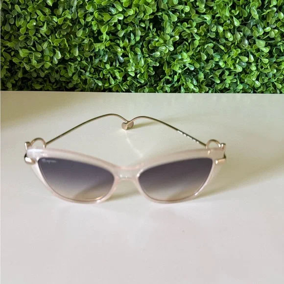 Salvatore Ferragamo Women's Beige Cat Eye Sunglasses - Picture 7 of 7